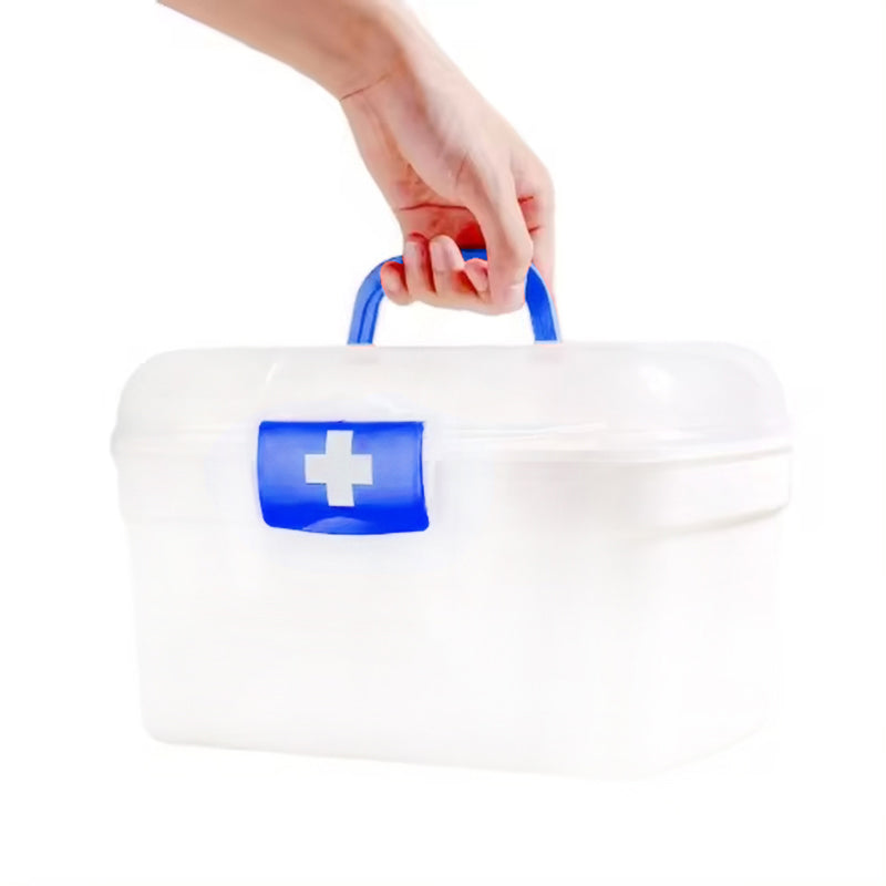 Front of Family Frist Aid Kit Box With Detachable Tray