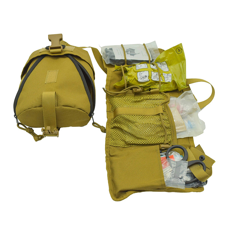 Demonstration of First Aid Kit Trauma Outdoor Survival Tactical Pouch Bags