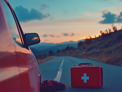 Emergency Medical Equipment in Car First Aid Kits