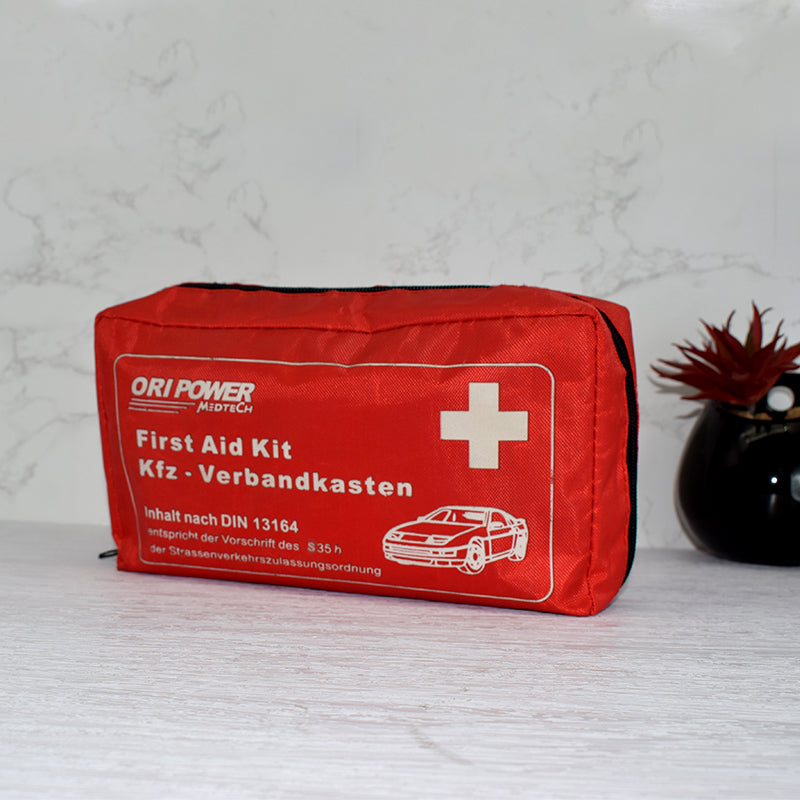 Side of German Standard Auto Kit DIN 13164 First Aid Kit Set