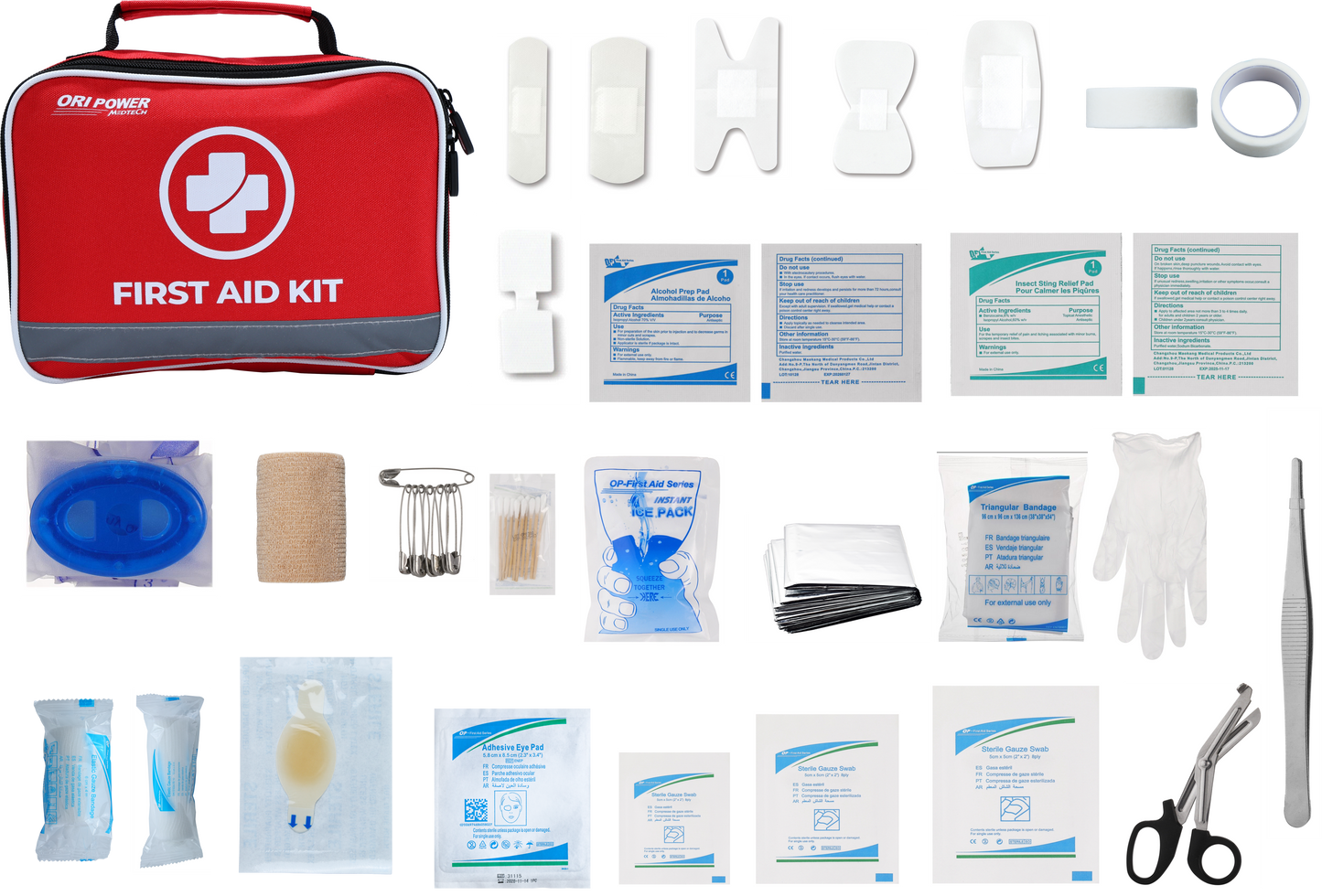 RAISMILE Red Emergency First Aid Kit