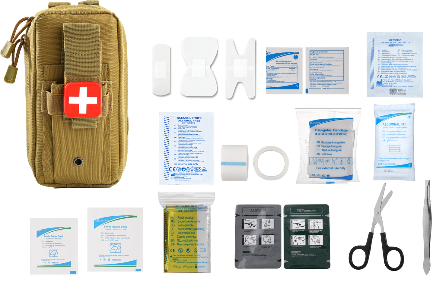 RAISMILE Compact Emergency First Aid Pouch