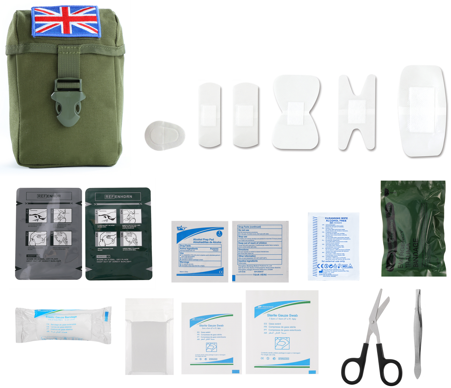 Green First Aid & Survival Pouch