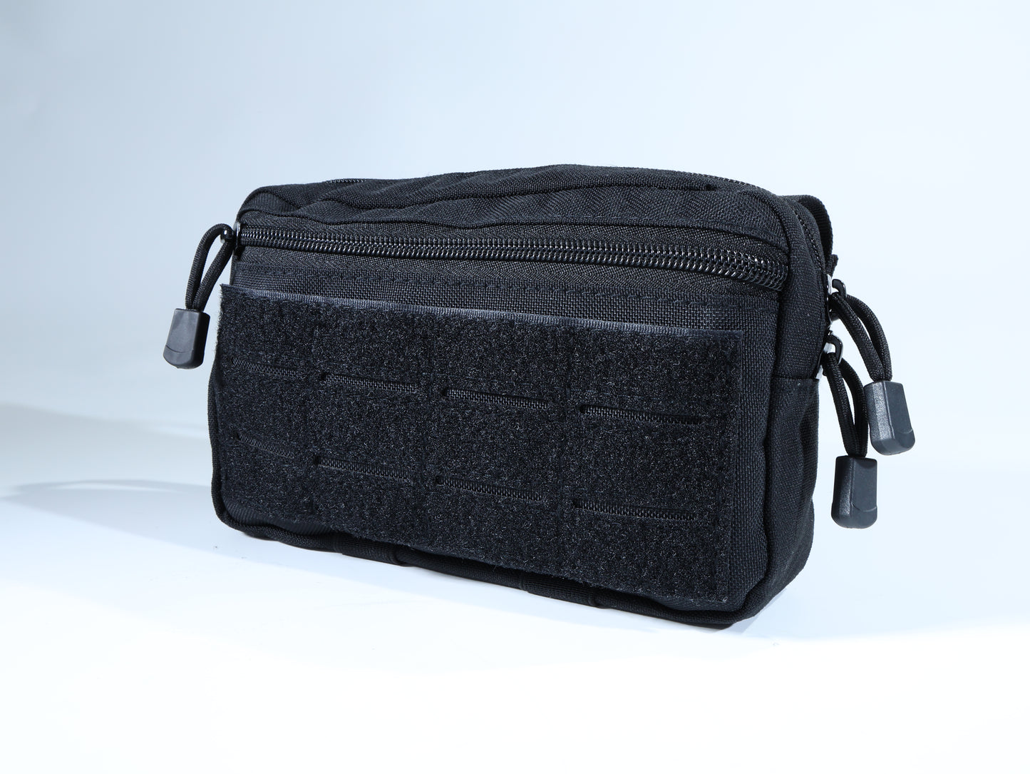 Black Zippered Essentials Pouch