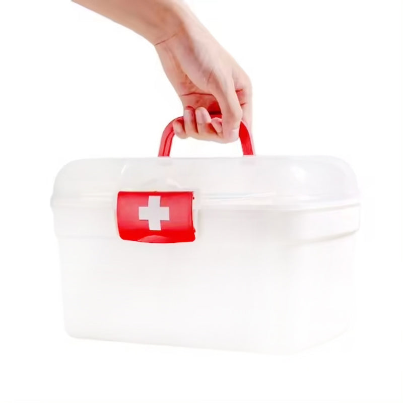 Family First Aid Kit with Detachable Tray: Usage Scene Display"