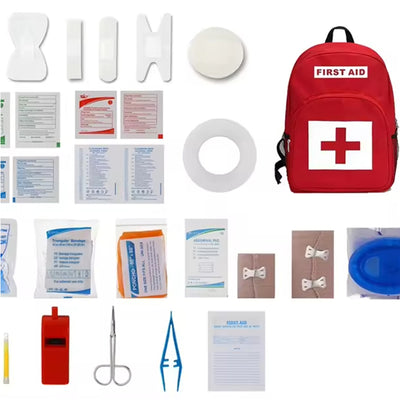 Complete Emergency Medical First Aid Kit for Outdoor Camping and Hiking Trips