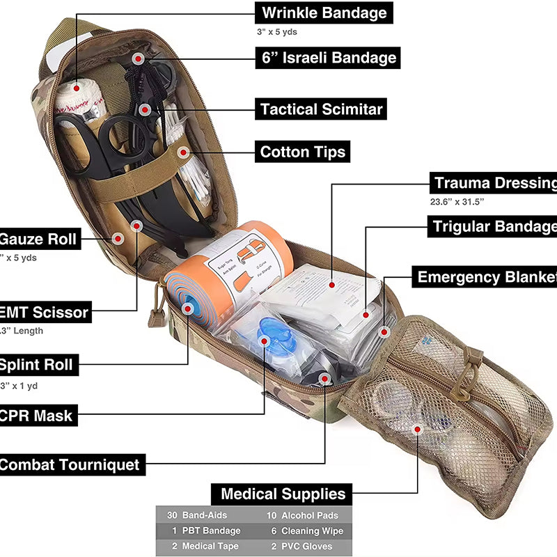 IFAK Trauma Wound Care Combat Tactical Bag 